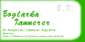 boglarka kammerer business card